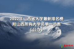 <b>2022年山西省公办大学最新排名榜 附所有大学名单一览表</b>