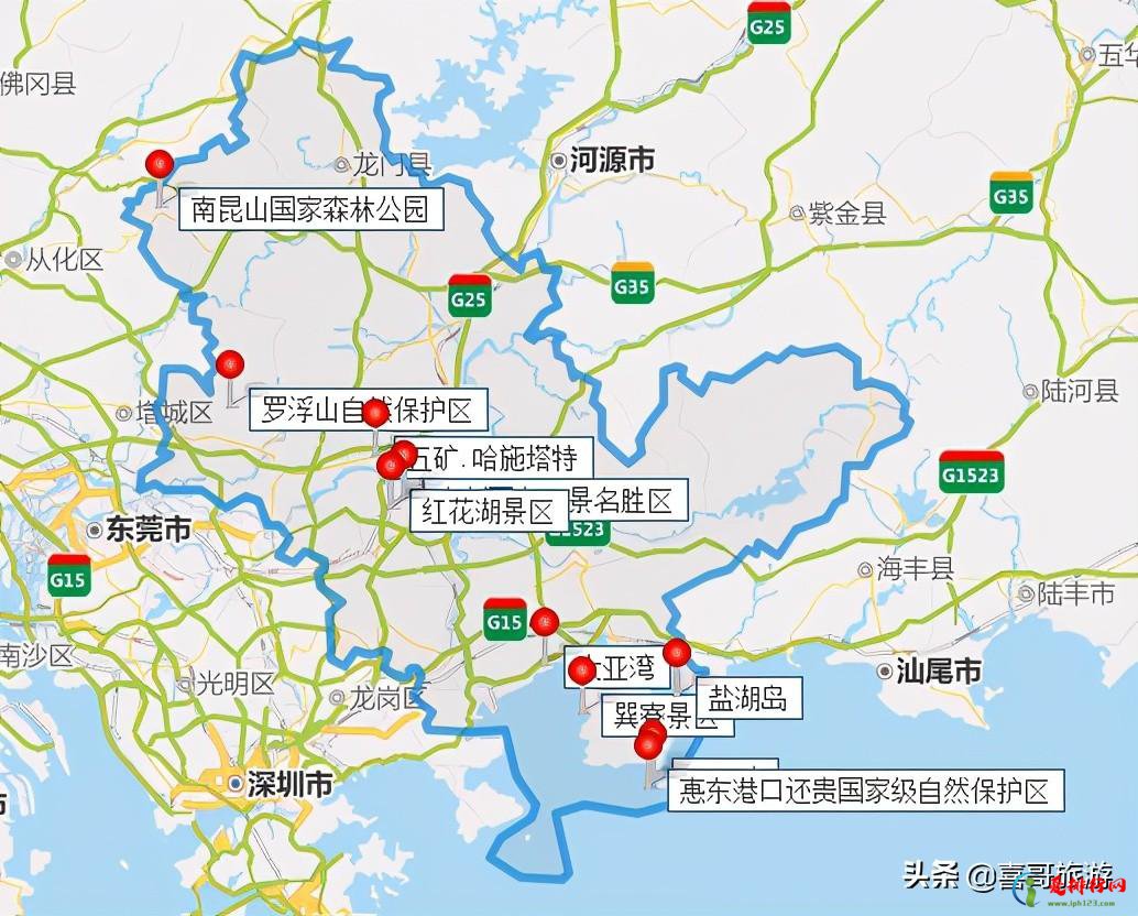惠州旅游必去十大景点 惠州好玩的自驾旅游路线景点推荐